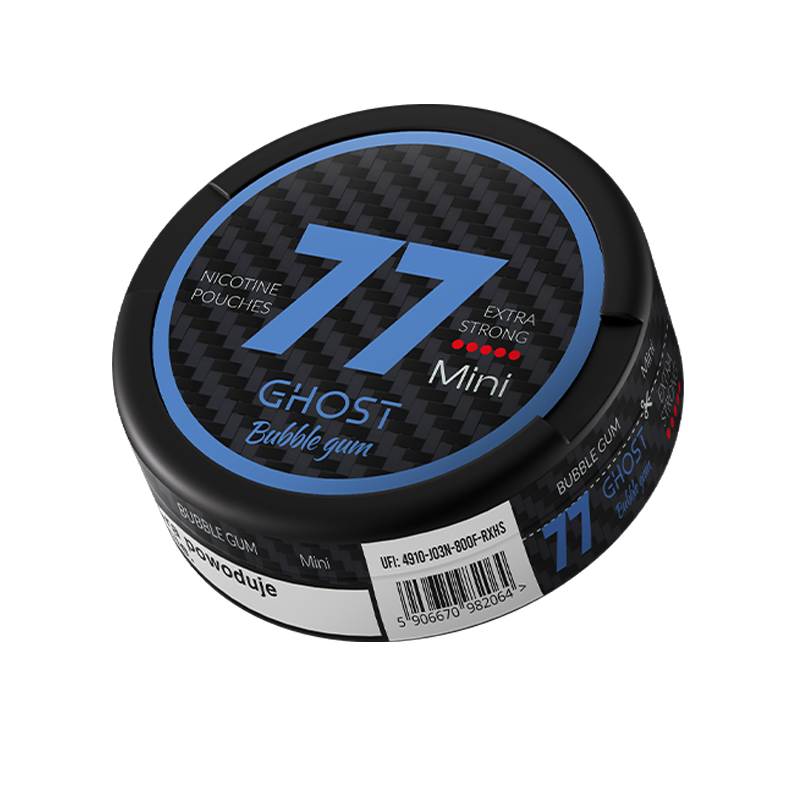 Woreczki nikotynowe 77 Ghost Bubble Gum extra strong